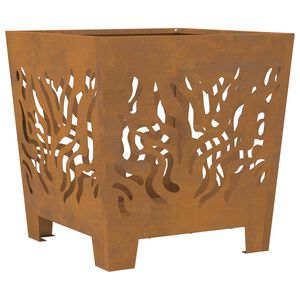 vidaXL Ohni&scaron;tě Hněd&aacute; 40 x 40 x 40 cm Ocel