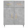vidaXL Skř&iacute;ň highboard betonově &scaron;ed&aacute; 69,5x34x180 cm kompozitn&iacute; dřevo