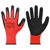 vidaXL Pracovn&iacute; rukavice 12 ks Červen&aacute; a čern&aacute; 8 / m Potažen&iacute; latexem