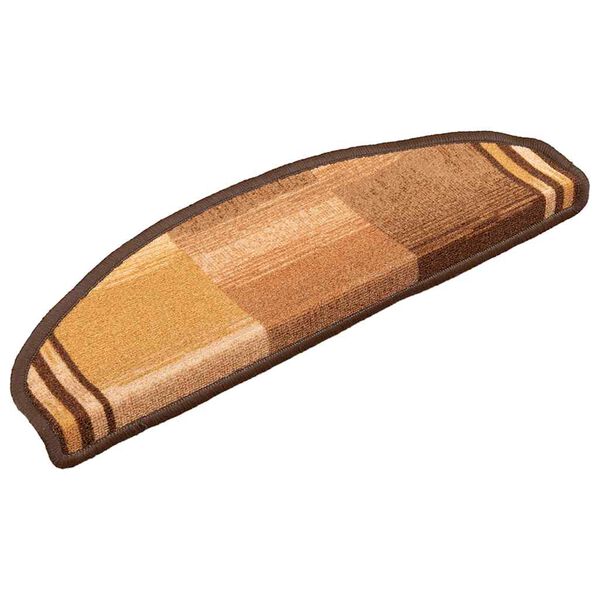 vidaXL Samolep&iacute;c&iacute; n&aacute;&scaron;lapy na schody 15 ks hněd&eacute; 65 x 21 x 4 cm