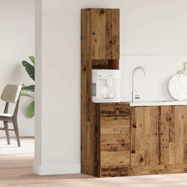 vidaXL Kuchyňsk&yacute; bufet se z&aacute;suvkou Star&eacute; dřevo 32 x 50 x 180 cm