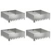 vidaXL Okraj tr&aacute;vn&iacute;ku 4 pcs 60 x 60 x 20 cm Ocel Stř&iacute;brn&aacute;