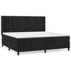 vidaXL Box spring postel s matrac&iacute; čern&aacute; 200x200 cm samet