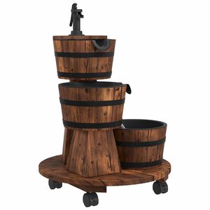 vidaXL Zahradn&iacute; font&aacute;na s čerpadlem 55 x 55 x 80 cm masivn&iacute; jedle