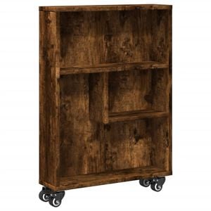 vidaXL &Uacute;zk&yacute; &uacute;ložn&yacute; voz&iacute;k kouřov&yacute; dub 48 x 13 x 68 cm kompozitn&iacute; dřevo