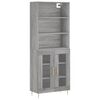 vidaXL Skř&iacute;ň highboard &scaron;ed&aacute; sonoma 69,5 x 34 x 180 cm kompozitn&iacute; dřevo