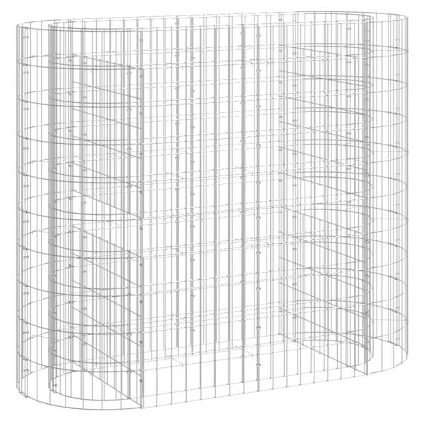 vidaXL Gabionový vyvýšený záhon pozinkované železo 120 x 50 x 100 cm