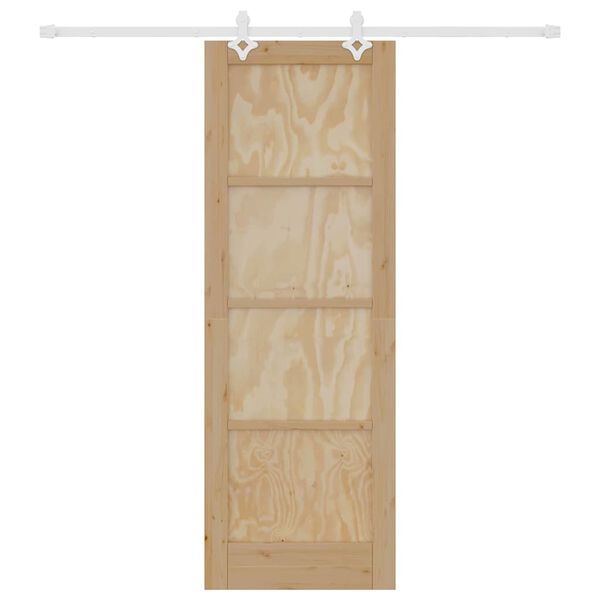 vidaXL Posuvn&eacute; dveře Hněd&aacute; 73,5 x 211 cm Masivn&iacute; borov&eacute; dřevo