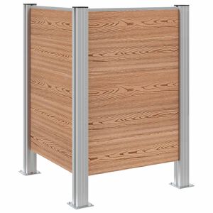 vidaXL Plot pro popelnice Hněd&aacute; 85 x 85 x 115 cm Hlin&iacute;k a WPC