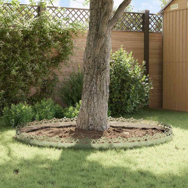 vidaXL Obrubn&iacute;ky tr&aacute;vn&iacute;ku 10 pcs Stř&iacute;brn&aacute; 103 x 0,05 x 22 cm