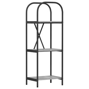 vidaXL Knihovna 3 &uacute;rovn&iacute; 40 x 30 x 109 cm Kompozitn&iacute; dřevo &Scaron;ed&aacute; Sonoma