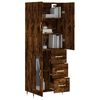 vidaXL Skř&iacute;ň highboard kouřov&yacute; dub 69,5 x 34 x 180 cm kompozitn&iacute; dřevo