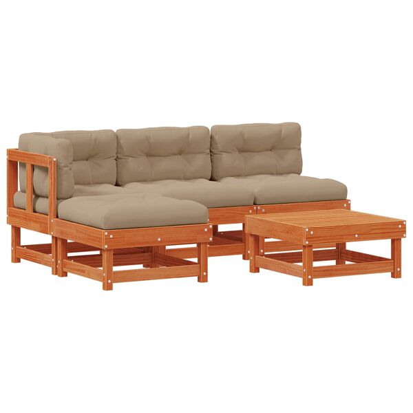 vidaXL Zahradn&iacute; lounge set 13 pcs Voskově Hněd&aacute; Masivn&iacute; borovice