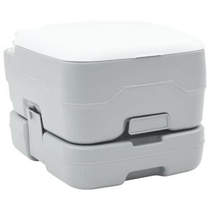 vidaXL Campingov&eacute; WC &Scaron;ed&aacute; a b&iacute;l&aacute; 41,5 x 36,5 x 30 cm Polyethylen