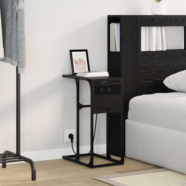 vidaXL Nočn&iacute; skř&iacute;ňka Čern&yacute; dub 41,5 x 26 x 60,5 cm kompozitn&iacute; dřevo