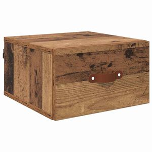 vidaXL N&aacute;stěnn&aacute; nočn&iacute; skř&iacute;ňka Star&eacute; dřevo 35 x 35 x 20 cm