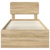 vidaXL R&aacute;m postele s čelo Sonoma 100 x 200 cm Masivn&iacute; borov&eacute; dřevo
