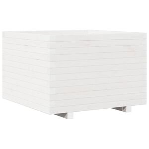 vidaXL Zahradn&iacute; truhl&iacute;k b&iacute;l&yacute; 70 x 70 x 49,5 cm masivn&iacute; borov&eacute; dřevo