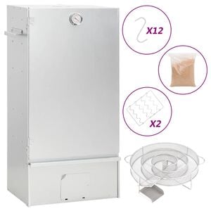 vidaXL Grilovac&iacute; trouba / ud&iacute;rna s gener&aacute;torem kouře pozinkovan&aacute; ocel