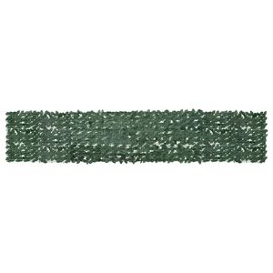 vidaXL Balk&oacute;nov&aacute; z&aacute;stěna s tmavě zelen&yacute;mi listy 400 x 75 cm