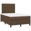 vidaXL Box spring postel s matrac&iacute; tmavě hněd&aacute; 120x190 cm textil