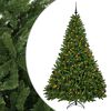 vidaXL Uměl&yacute; v&aacute;nočn&iacute; stromek světle zelen&yacute; s baňkami 270 cm 600 LED