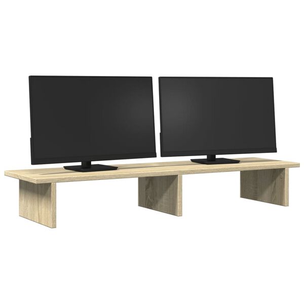 vidaXL Stojan na monitor dub sonoma 100 x 27 x 15 cm kompozitn&iacute; dřevo