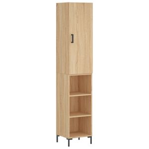 vidaXL Skř&iacute;ň highboard dub sonoma 34,5 x 34 x 180 cm kompozitn&iacute; dřevo