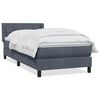 vidaXL Box spring postel s matrac&iacute; tmavě &scaron;ed&aacute; 80x210 cm samet