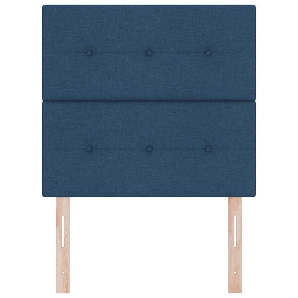 vidaXL Čelo postele s čelo Modr&aacute; 90 cm Uměl&aacute; kůže