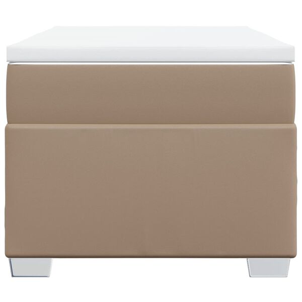 vidaXL Box spring postel s matrac&iacute; cappuccino 80 x 200 cm uměl&aacute; kůže