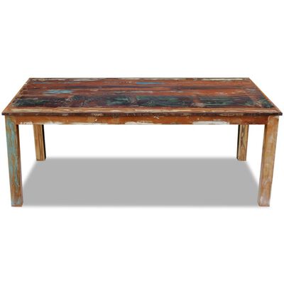 vidaXL Jídelní stůl masivní recyklované dřevo 200 x 100 x 76 cm