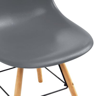 vidaXL Jídelní židle 2 ks šedé plast