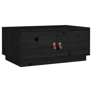 vidaXL Konferenčn&iacute; stolek čern&yacute; 80 x 50 x 35 cm masivn&iacute; borov&eacute; dřevo