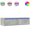 vidaXL TV skř&iacute;ňka s LED osvětlen&iacute;m betonově &scaron;ed&aacute; 100X35,5x25 cm