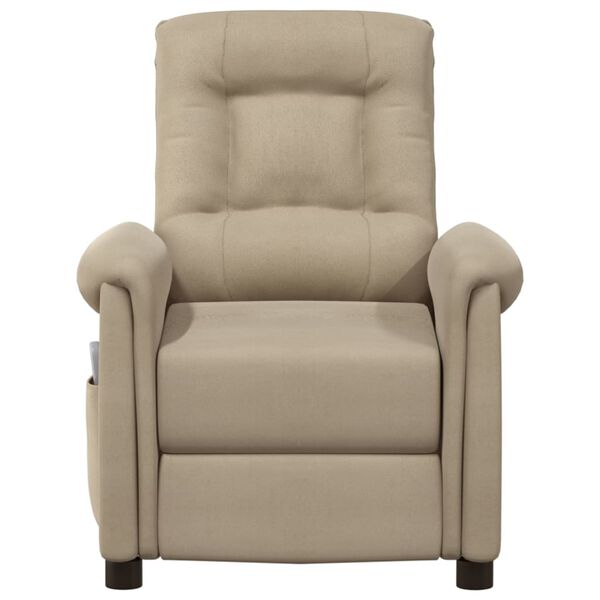 vidaXL Zvedac&iacute; mas&aacute;žn&iacute; křeslo světle &scaron;ed&eacute; l&aacute;tka z mikrovl&aacute;kna