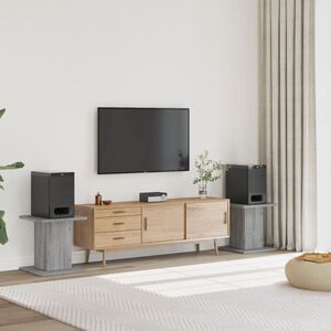 vidaXL Stojany na reproduktory 2 ks &scaron;ed&eacute; sonoma 30x30x40 cm kompozit