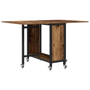vidaXL Skl&aacute;dac&iacute; j&iacute;deln&iacute; stůl s kolečky 130 x 80 x 76,5 cm ocel PB