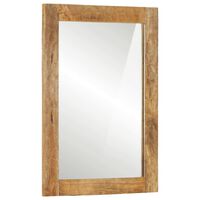 vidaXL Koupelnové zrcadlo 50 x 70 x 2,5 cm masivní mangovník a sklo