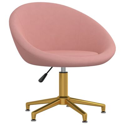 vidaXL Jídelní židle růžová samet