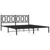 vidaXL Kovov&yacute; r&aacute;m postele s čelem čern&yacute; 183 x 213 cm