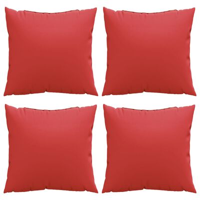 vidaXL Dekorační polštáře 4 ks červené 40 x 40 cm textil