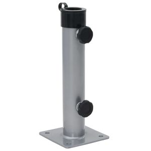 vidaXL Z&aacute;kladna pro slunečn&iacute;k pro tyč &Oslash; 38/48 mm stř&iacute;brn&aacute; ocel