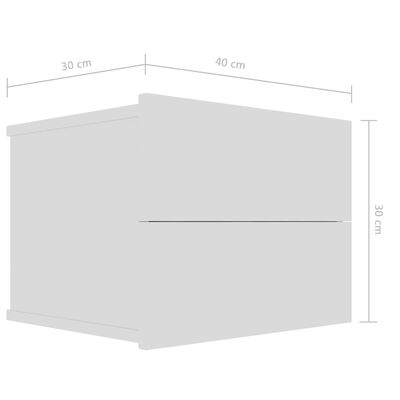 vidaXL Noční stolky 2 ks bílé 40 x 30 x 30 cm dřevotříska