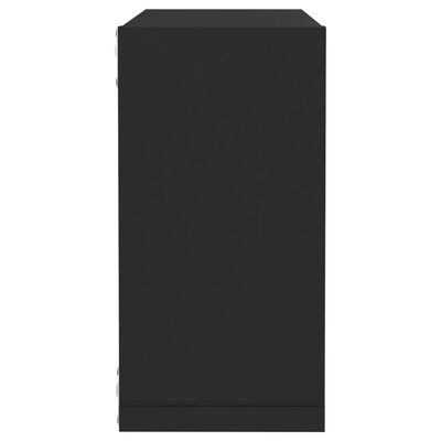 vidaXL Nástěnné krychlové police 2 ks černé 30 x 15 x 30 cm