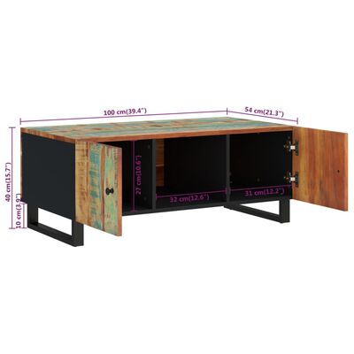 vidaXL Konferenční stolek 100x54x40 cm recyklované dřevo a kompozit
