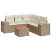 vidaXL Patio Sofa Set 6m&iacute;stn&eacute; Beige