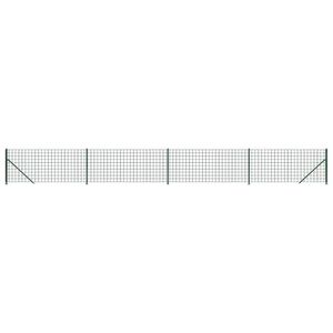 vidaXL Dr&aacute;těn&yacute; plot s př&iacute;rubami zelen&yacute; 0,8 x 10 m