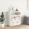 vidaXL Skř&iacute;ň highboard b&iacute;l&aacute; 100 x 40 x 108,5 cm masivn&iacute; borov&eacute; dřevo