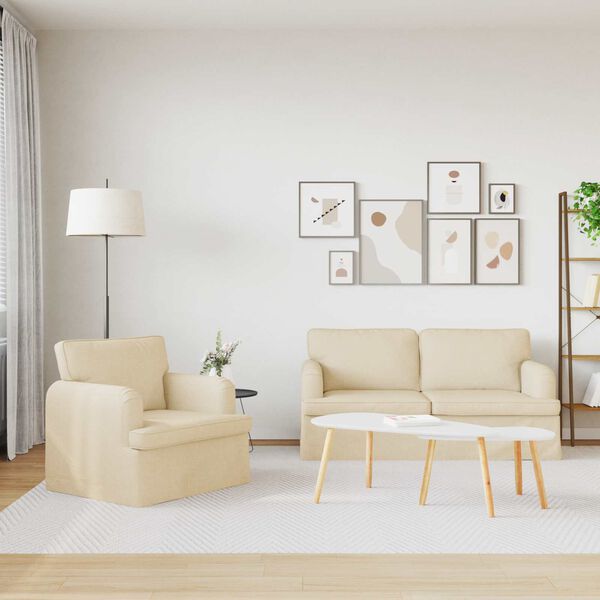 vidaXL Pohovka 2 pcs Kr&eacute;mov&aacute;